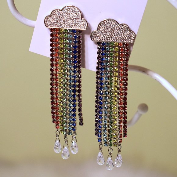 kate spade | into the sky rainbow fringe earrings - Picture 5 of 8